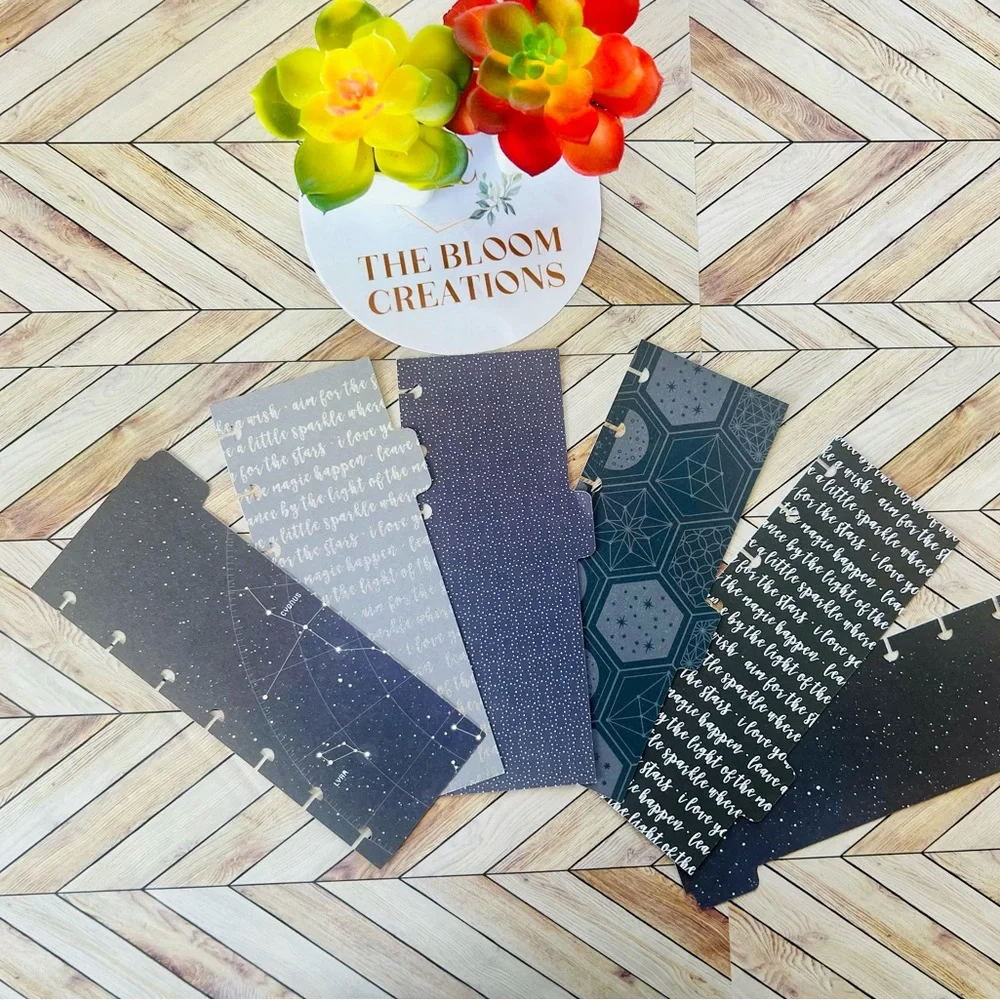 Happy planner skinny mini size weekly layout notes Moon stars constellation